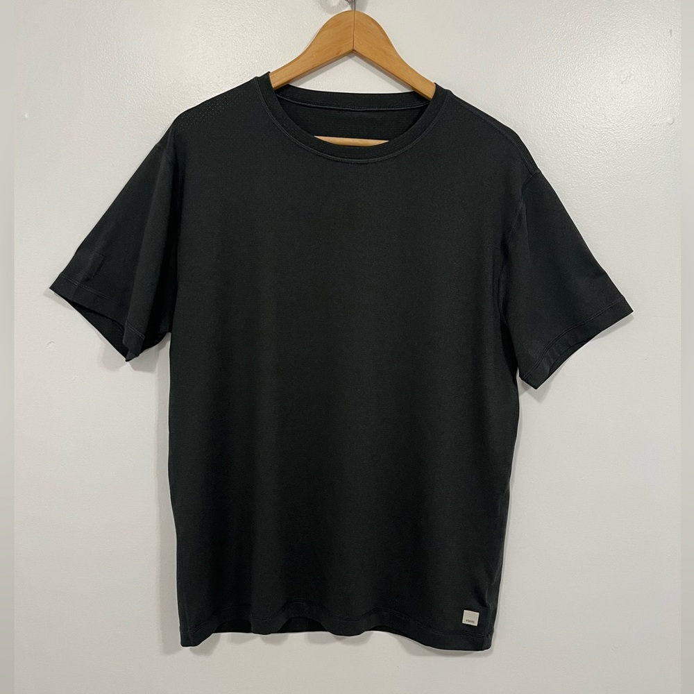Vuori Mens Tradewind Performance Short Sleeve Tee Shirt 2.0 Black Heather L - Picture 5 of 11